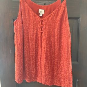 *sold* A new day camisole. Satiny copper animal print